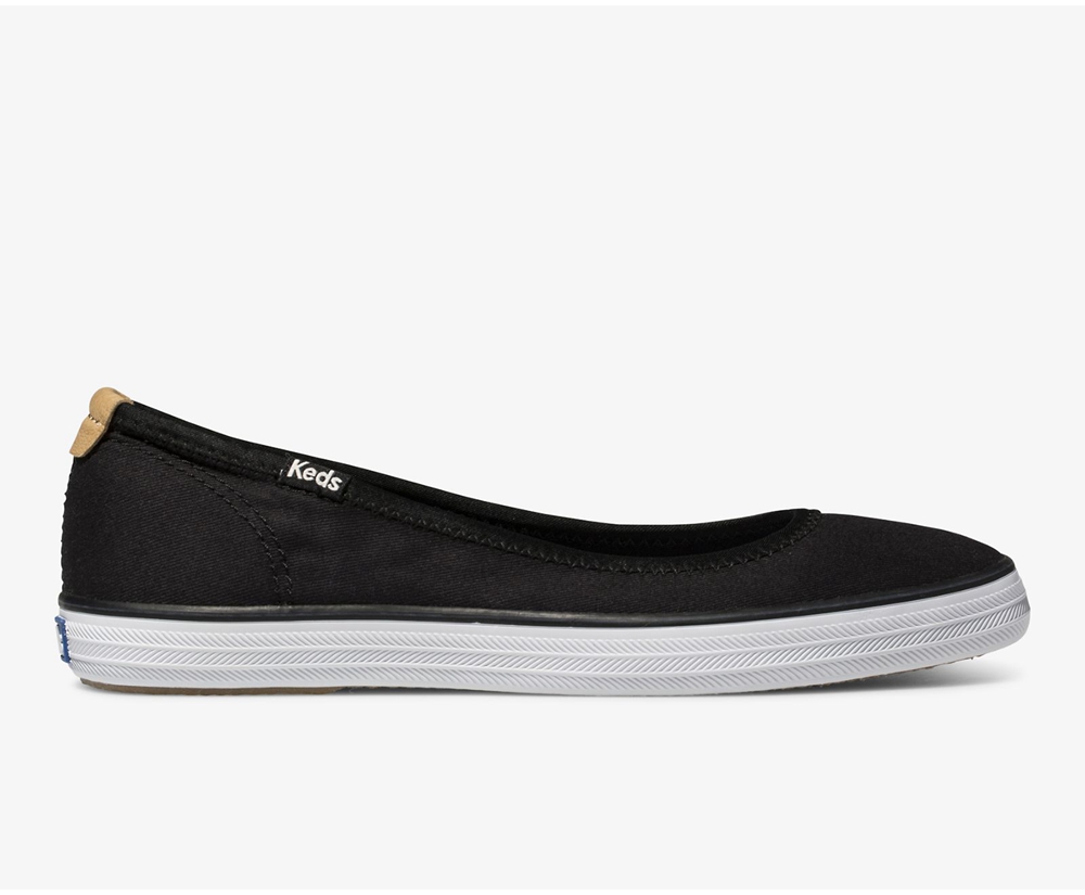 Slip Ons Keds Mujer Negros - Bryn - 8645-KQYXC